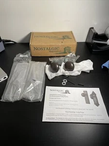 Nostalgic Warehouse Door Knob Egg & Dart Plate Keyhole Dummy Timeless Bronze - Picture 1 of 9