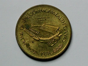 Edmonton AB CANADA 1978 City Hall Medal with Commonwealth Games Stadium - Bild 1 von 2