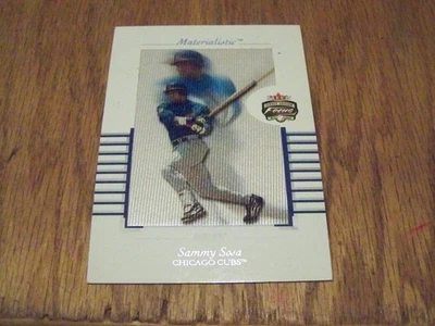 SAMMY SOSA MARERIALISTIC 2002 FLEER FOCUS JERSEY EDITION JUMBO BASEBALL CARD - Image 1 of 2