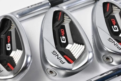 Ping G410 Irons / 5-PW / Black Dot / Regular Flex Ping AWT 2.0 Shafts - Image 1 of 4