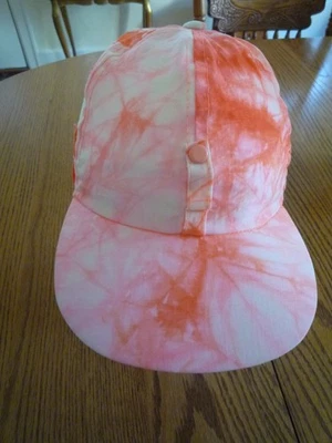 Kids Cap Hat Orange/White Tie Die Front Sunglass Keeper Snap One Size Fits Most - Image 1 of 4