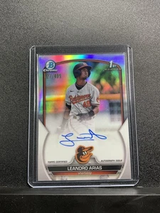2023 Bowman Leandro Arias #CPA-LA Chrome Prospects Rifrattori Auto Orioles #/499 - Foto 1 di 2