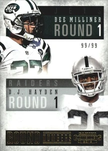 2013 Panini Contenders Round Numbers Gold #4 D.J. Hayden/Dee Milliner/99 - Picture 1 of 2