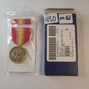 National Defense Service Military Medal Regular Size Boxed USA - Picture 1 of 4