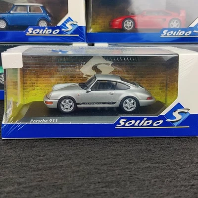 SOLIDO PORSCHE 911 964 CARRERA RS SILVER/BLACK 1:43 NUOVO SCATOLA S4312904 - Immagine 1 di 4