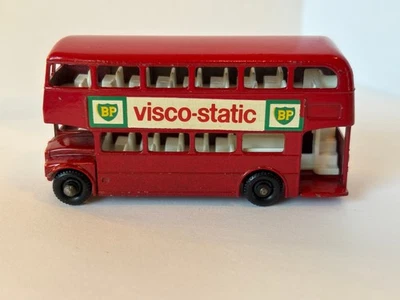 火柴盒 #5 LONGLIFE BP ROUTEMASTER 双甲板巴士 1966 红色 - 状况良好 — 第 1/4 张图片