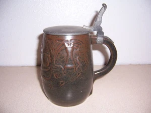 RARE 1899 Julius Scharvogel Stoneware Lidded Beer Stein - Theodor Schmuz-Baudiss - Picture 1 of 6