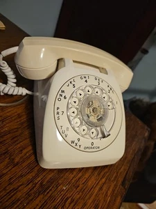 Vintage 70er Jahre automatisches elektrisches Telefon Tischdrehtelefon weiß AECO - Bild 1 von 11