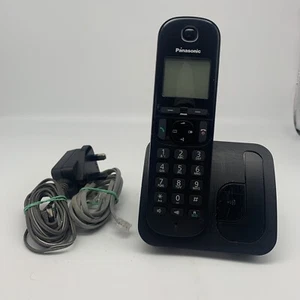 Panasonic KX-TG210E Single Cordless Phone Charging Dock Handset Black Landline - Zdjęcie 1 z 10