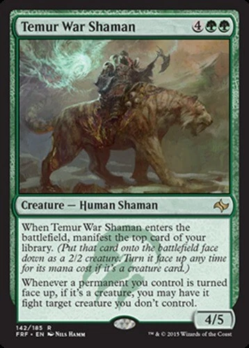 4x NM-Mint, English Foil Temur War Shaman - Foil Fate Reforged magicmtg - Image 1 of 1