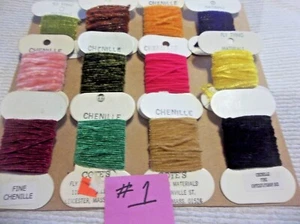 Chenille Assortment - Fly Tying - 12 Piece - 36 Yards - Picture 1 of 6