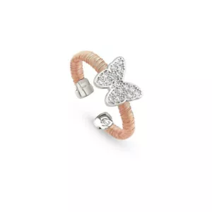 Anello Regolabile Donna NOMINATION FLAIR 144850/011 Argento 925% Rosè Farfalla - Foto 1 di 1