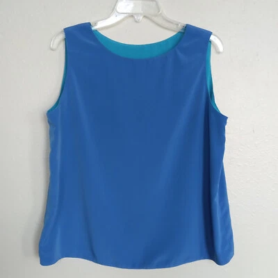 Koret Tank Top Prussian Blue  Reverse Tank Teal Green Polyester ~  Size L - Image 1 of 4