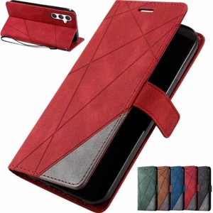 For Samsung S25 S24 S23 S22 S21 S20 S10 Magnetic Flip Wallet Leather Case Cover - Picture 1 of 47