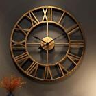 for Room,Garden Roman Numerals Clock Wall Clocks Hanging Ornament Home Decor