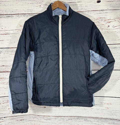 VETEMENTS Giacca Reversibile Coldwa Creek Taglia Media Confezionabile Caldo Leggero Blu