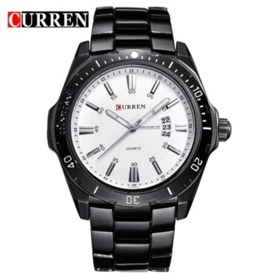 Relógio de pulso masculino Curren 8110 pulseira de aço tungstênio quartzo com calendário  - Imagem 1 de 4