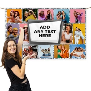 Custom Photo Banner | Personalised Party Banner | Large Backdrop | Silver - Picture 1 of 12