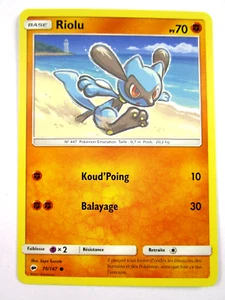 Carte Pokémon Riolu 70/147 SL3 Soleil et Lune Ombres Ardentes Fr - Imagen 1 de 1