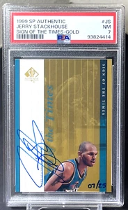 ( /25 Gold ) Jerry Stackhouse 1999-00 SP Authentic Sign Of The Times Rare Auto - Picture 1 of 3