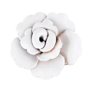 Increíble anillo de cuero blanco rosa en flor - Imagen 1 de 6