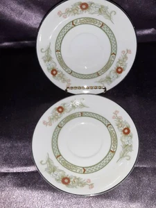 Lot of 2 MIKASA Fine China Saucers Kabuki L9011 - Picture 1 of 3