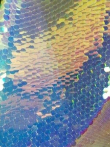 Laser Sequin Fabric Bling Shiny Mermaid Scale Wedding Crafts Backdrop Cloth Soft - Picture 1 of 10
