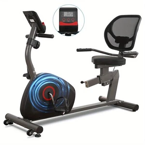 Recumbent Exercise Bike for Home Stationary Bike Sturdy Quiet 8 Levels - Picture 1 of 10