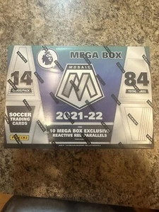 2021-22 Mosaic Soccer Trading Card Mega Box Neu (Blue Mosaic Mega) - Bild 1 von 1