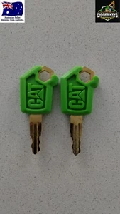 2 x Caterpillar Keys Plant Equipment Ignition CAT LOGO KEYS 5P8500 - Picture 1 of 4