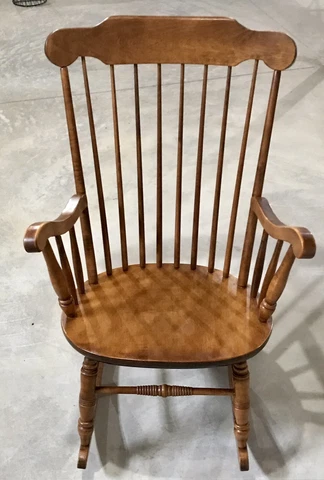 Mid-Century Moosehead Solid Maple Rocking Chair Boston Rocker 38” tall VGC Cover