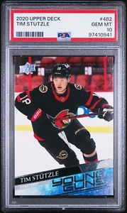 2020-21 Upper Deck Series 2 Young Guns Tim Stutzle #482 PSA 10 - Bild 1 von 2