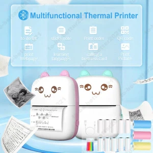 Mini Tragbar Tasche Thermodrucker Bluetooth Handy Fotos Etikettendruckmaschine - Bild 1 von 18