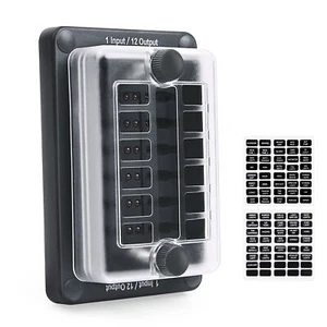 MICTUNING 12 Way Blade Fuse Box Holder Block 12 Circuit ATC ATO Auto Car 250 Amp - Picture 1 of 19