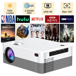 XGODY 7000 Lms 4K 5G WIFI Projector Android Mini Home Theater Cinema Video HDMI - Picture 1 of 14