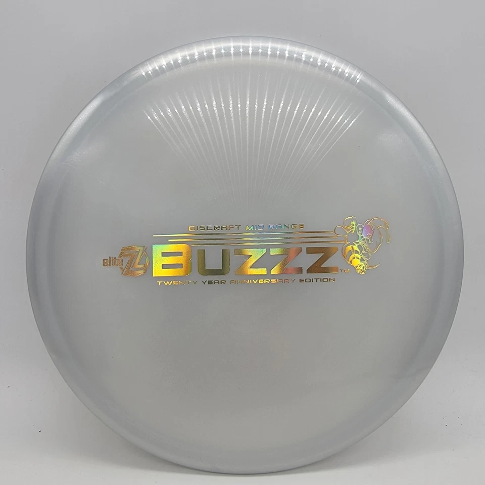 Discraft Elite Z Buzzz 20 Year Anniversary Edition Silver/Gold Reflecti 175-176g - Image 1 of 3