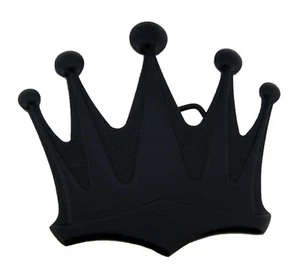 Men Women Crown Belt Buckle JET Black Metal Western Cowboy Rodeo Fashion Cowgirl - Picture 1 of 7