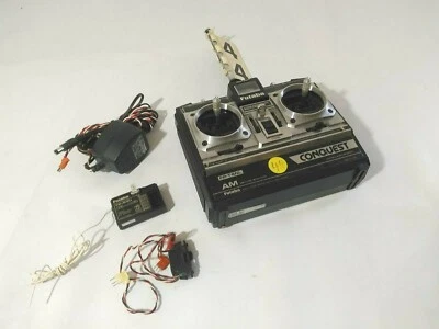 Futaba FP-T4NL AM Conquest Transmitter 44 Crystal FP-R4H Receiver Charger Parts - Image 1 of 4