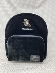 Hot Topic Loungefly Disney Villains Maleficent Velvet Mini Backpack Black - Picture 1 of 8