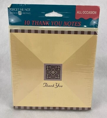 Paquete de 10 sobres de tarjetas de notas de agradecimiento estilo clásico estilo americano Foto 1 de 2