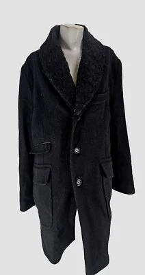 Mackage Men's Coat 42 Black Wool Cashmere Shawl Collar Button Neil - Image 1 of 4