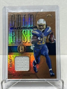 2017 Panini Gold Standard Melvin Gordon #16 Gold Rush Relic Jersey Patch 06/99 - Picture 1 of 2