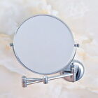 Bathroom Accessories Silver Chrome Wall Mount Beauty Makeup Round Mirror dba633