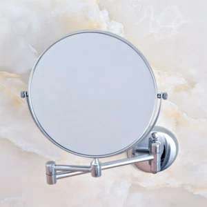 Bathroom Accessories Silver Chrome Wall Mount Beauty Makeup Round Mirror dba633 - Picture 1 of 6