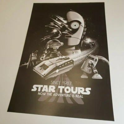 Póster Star Tours Auténtico Disney 12x18 Star Wars Disneyland WDW C-3PO Impresión Foto 1 de 2