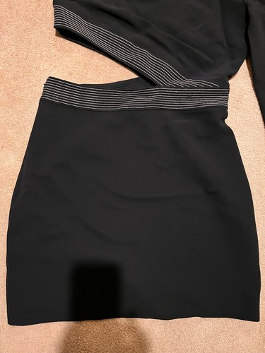 GIVENCHY NUOVO CON ETICHETTE $2990. Mini abito sexy a matita con cuciture bianco nero US 0. F34