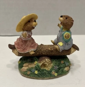 Hallmark Tender Touches Teeter para dos castores en Teeter Totter 1993 con caja - Imagen 1 de 13