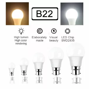 10X B22 LED Bright Bulb Globe Lamp Bayonet Screw Indoor Cool Warm White - Picture 1 of 13
