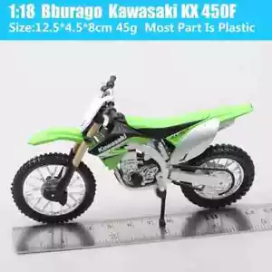 1/18 Scale Bburago Kawasaki KX 450F Bike Diecast Dirt Motocross Motorcycle Model - Picture 1 of 6