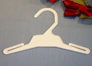100 7" Large Hook White Plastic Doll Clothes Hangers for 18 inch dolls - Picture 1 of 4